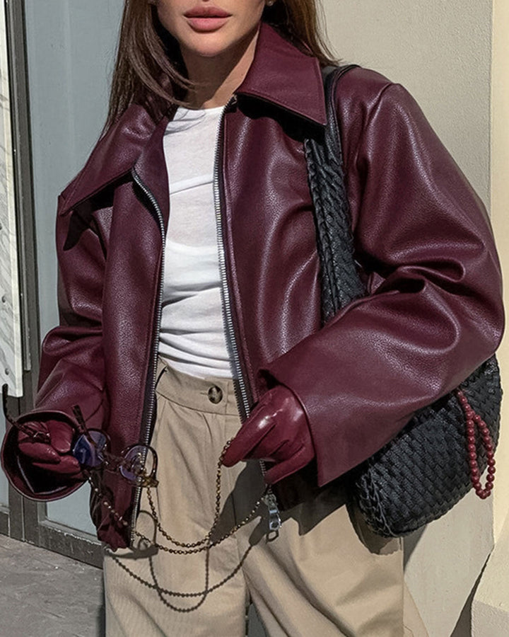 The Solara PU Lear Jacket