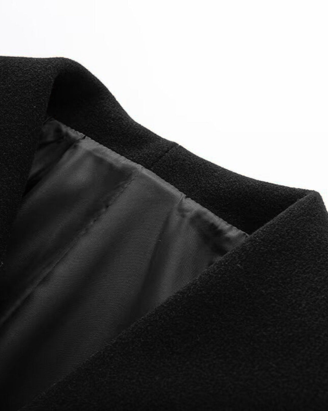 Black Double Breasted Loose Jacket