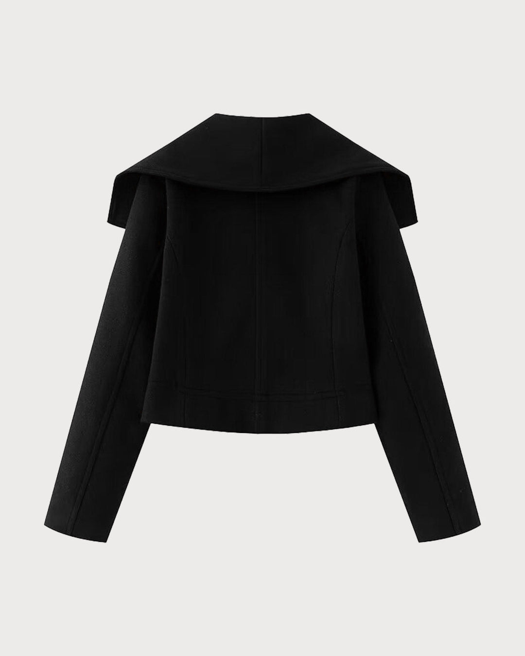 Black Double Breasted Loose Jacket