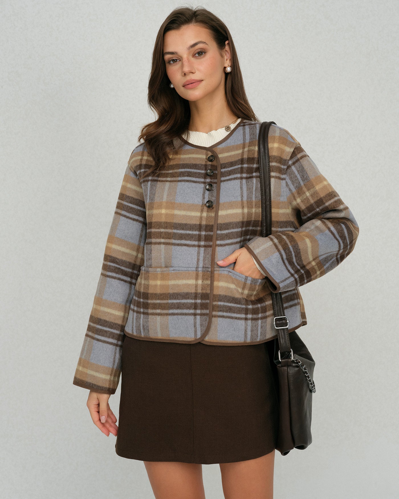 The Savoy Plaid Loose Jacket