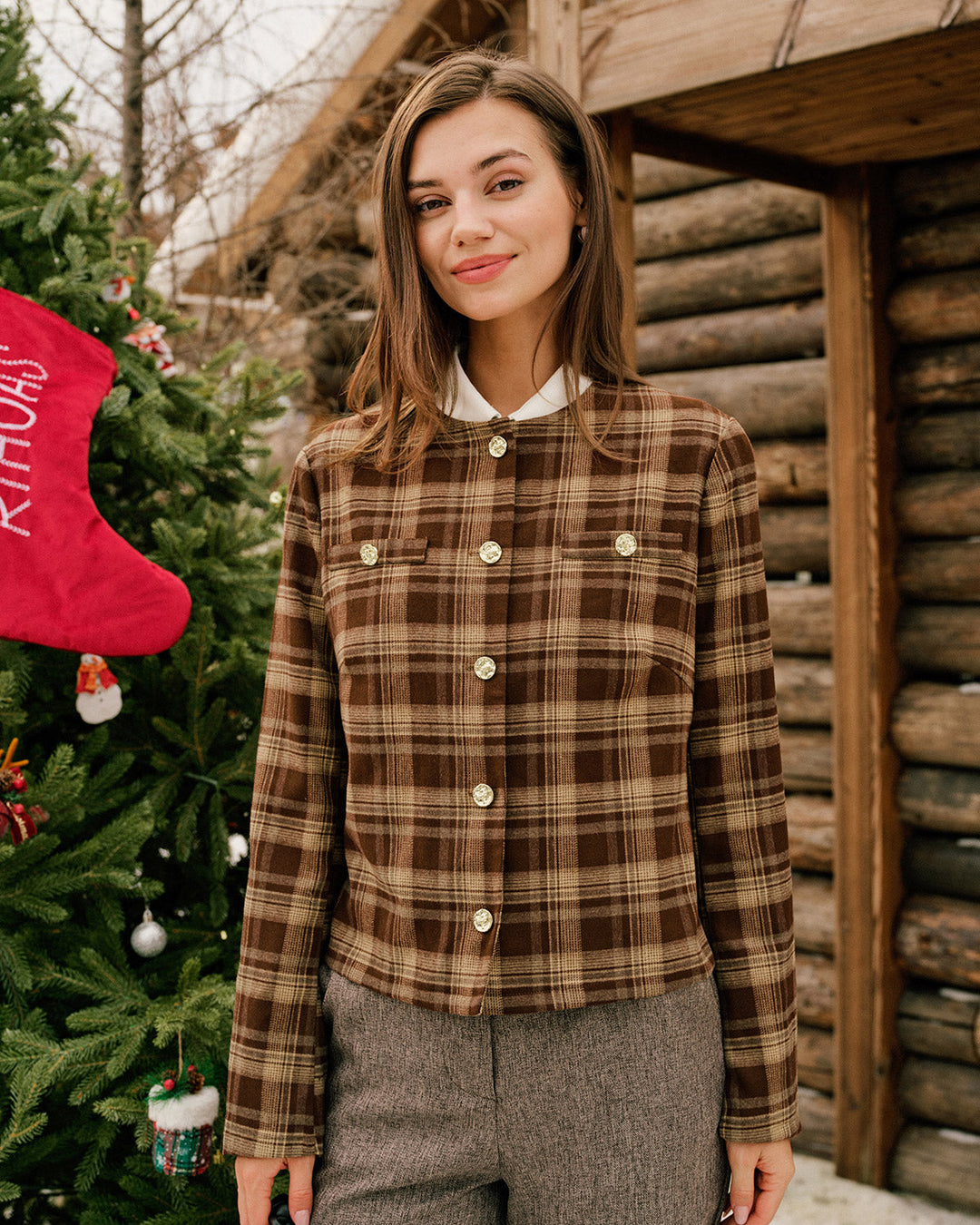 The Riviera Plaid Single Breasted Jacket