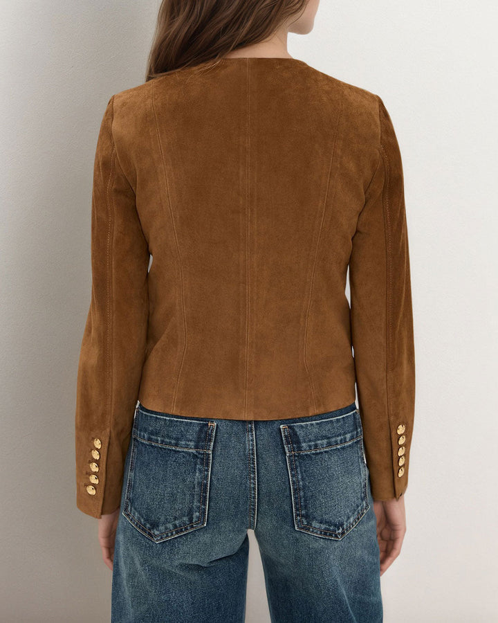 Brown Single Breasted Jacket