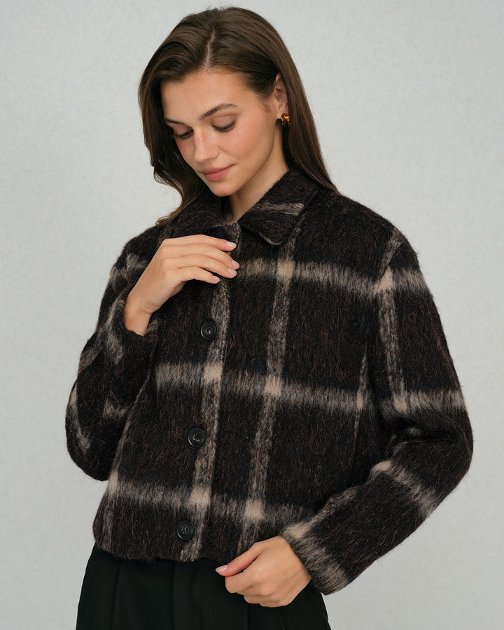 The Venus Plaid Single Breasted Jacket