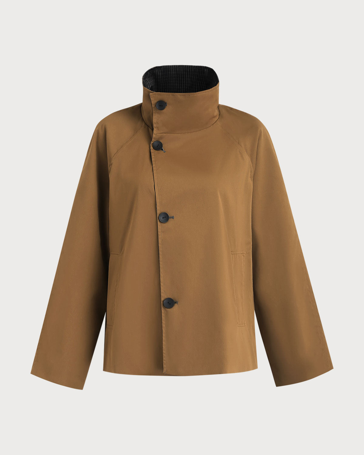 Khaki Single Breasted Reversible Jacket