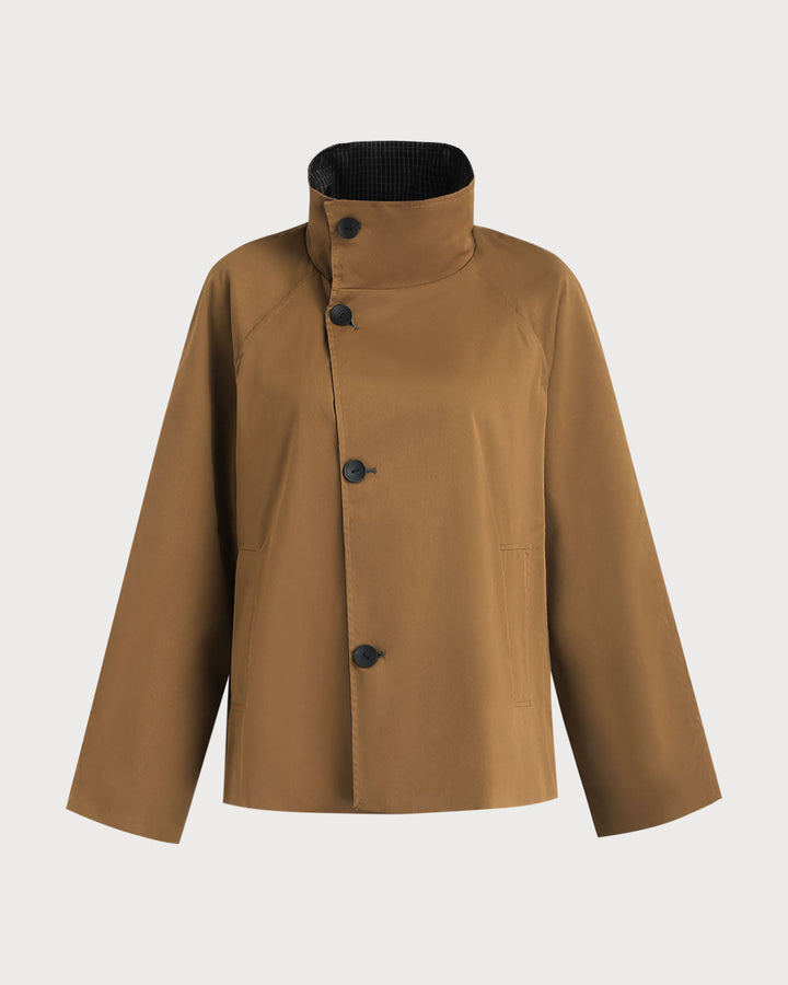 Khaki Single Breasted Reversible Jacket