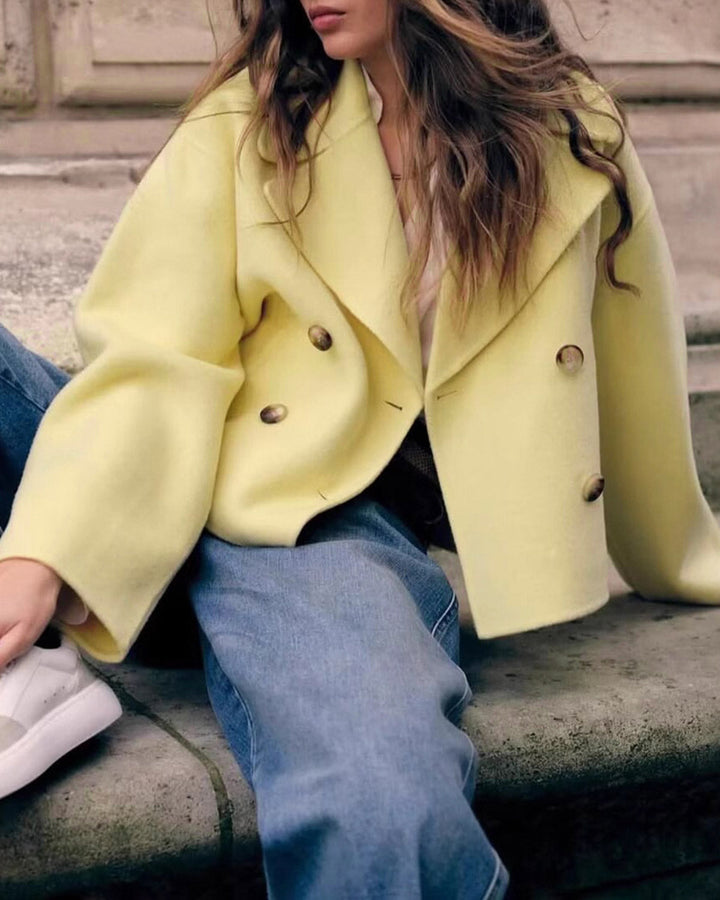 The Jade Double Breasted Pockets Jacket