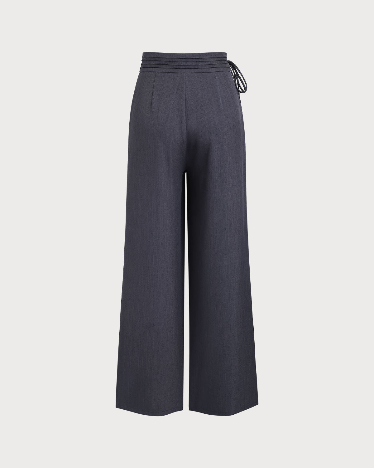 Grey Natural Waisted Straight Pants
